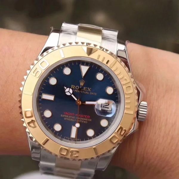 Rolex Yacht Master Xanh Demi Rose Blue 