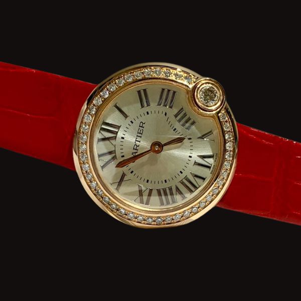 Cartier Ballon Bleu Chế Tác Bọc Vàng 18K Bezel 