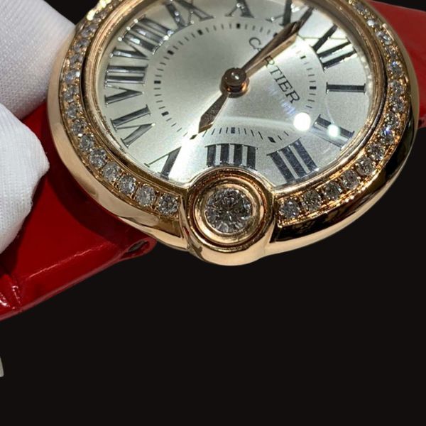 Cartier Ballon Bleu Chế Tác Bọc Vàng 18K Bezel 