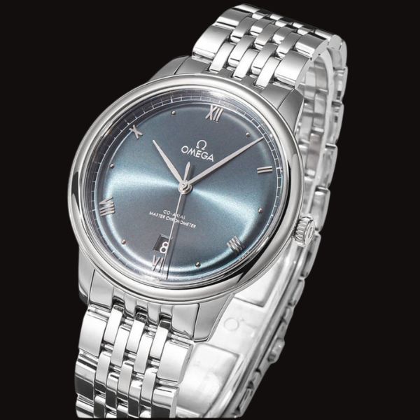 Omega Deville Vỏ Thép 316L Mặt Xanh ICE 40mm 