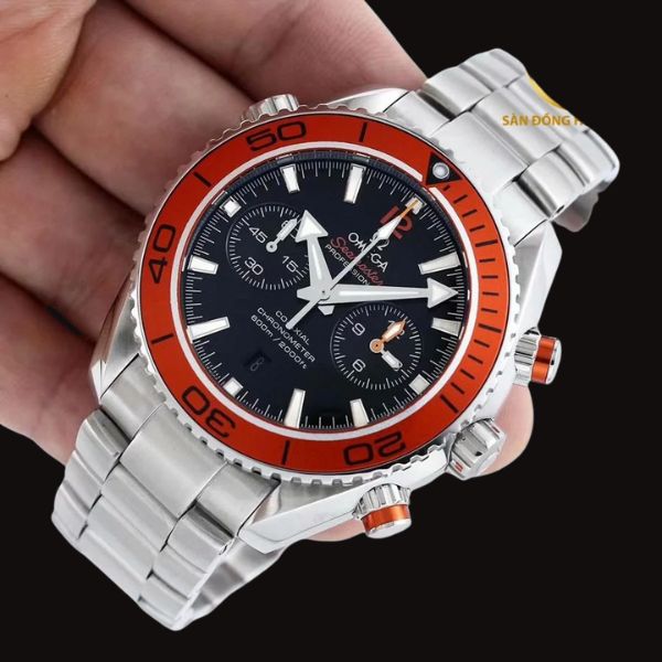 Omega Seamaster Chronograph vỏ thép mặt đen 