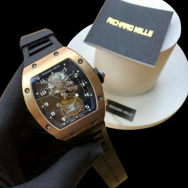 Richard Mille RM001 Tourbillon Vỏ Thép Mạ Vàng Cao Cấp