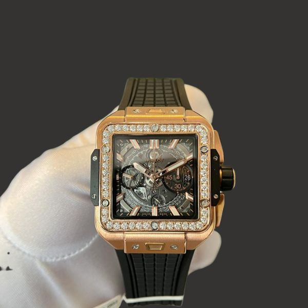 Hublot Square Bang Độ Moisanite Vỏ Vàng