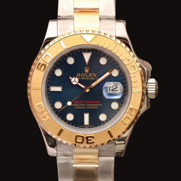 Rolex Yacht Master Xanh Demi Rose Blue