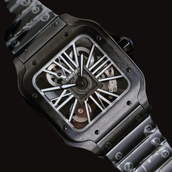 Cartier Santos Skeleton All Black Ceramic