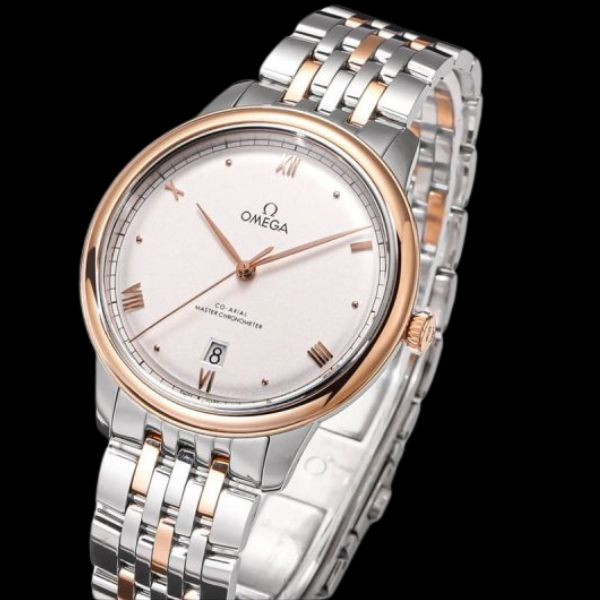 Omega Deville Prestige Vỏ Demi Mặt Số Trắng 40mm